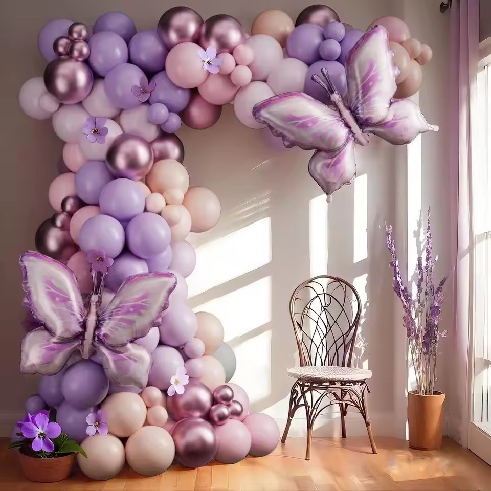 Balloon Arch Kit - Kelebek Balon Garland Kemer Seti Makaron