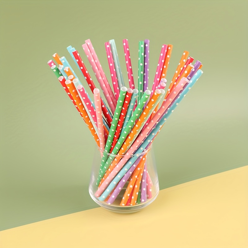 Paper Straw Color - Barlar, doğum günleri, düğünler ve partiler