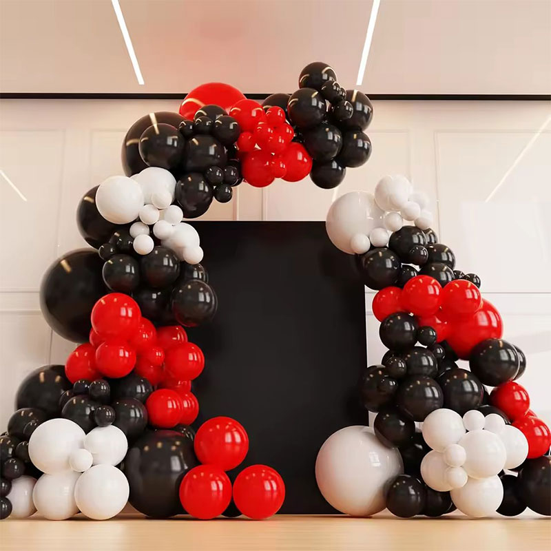 Balloon Arch Kit - 98 Adet Kırmızı ve Siyah Balonlar