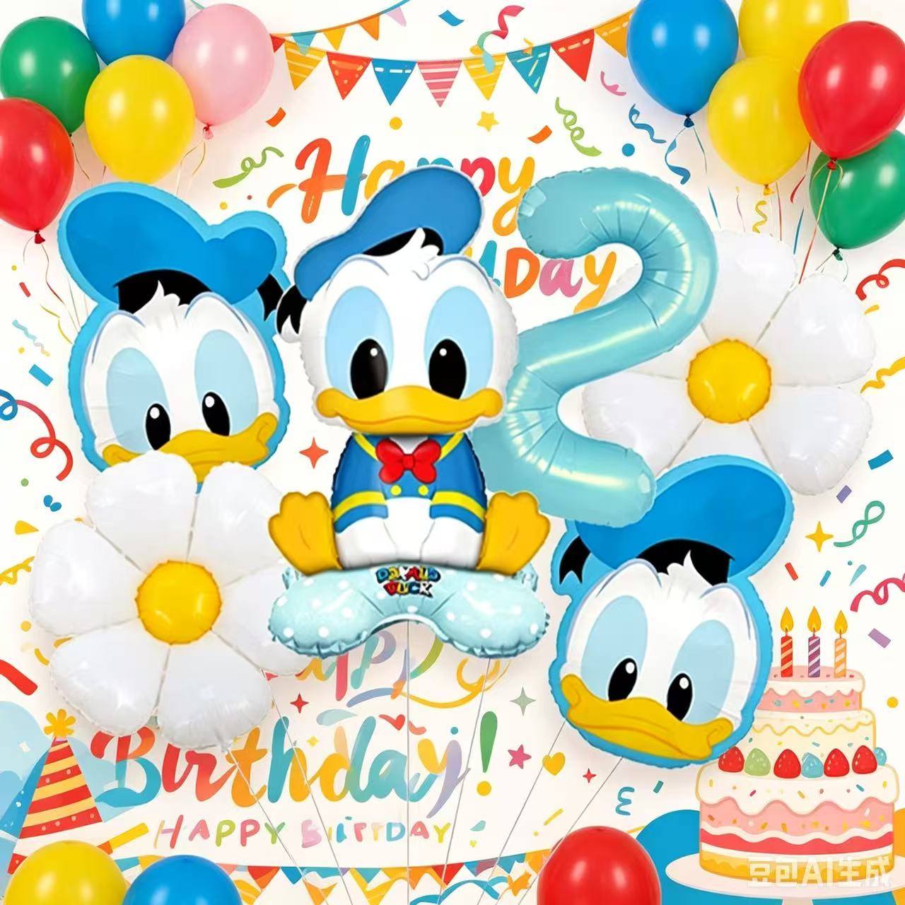 Balloon Arch Kit - Donald Duck Balon Kemer Seti Karikatür