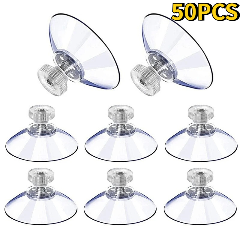 Plastic Cup 50Pcs - 5/50 adet 25/32/41mm Yuvarlak Güçlü Şeffaf