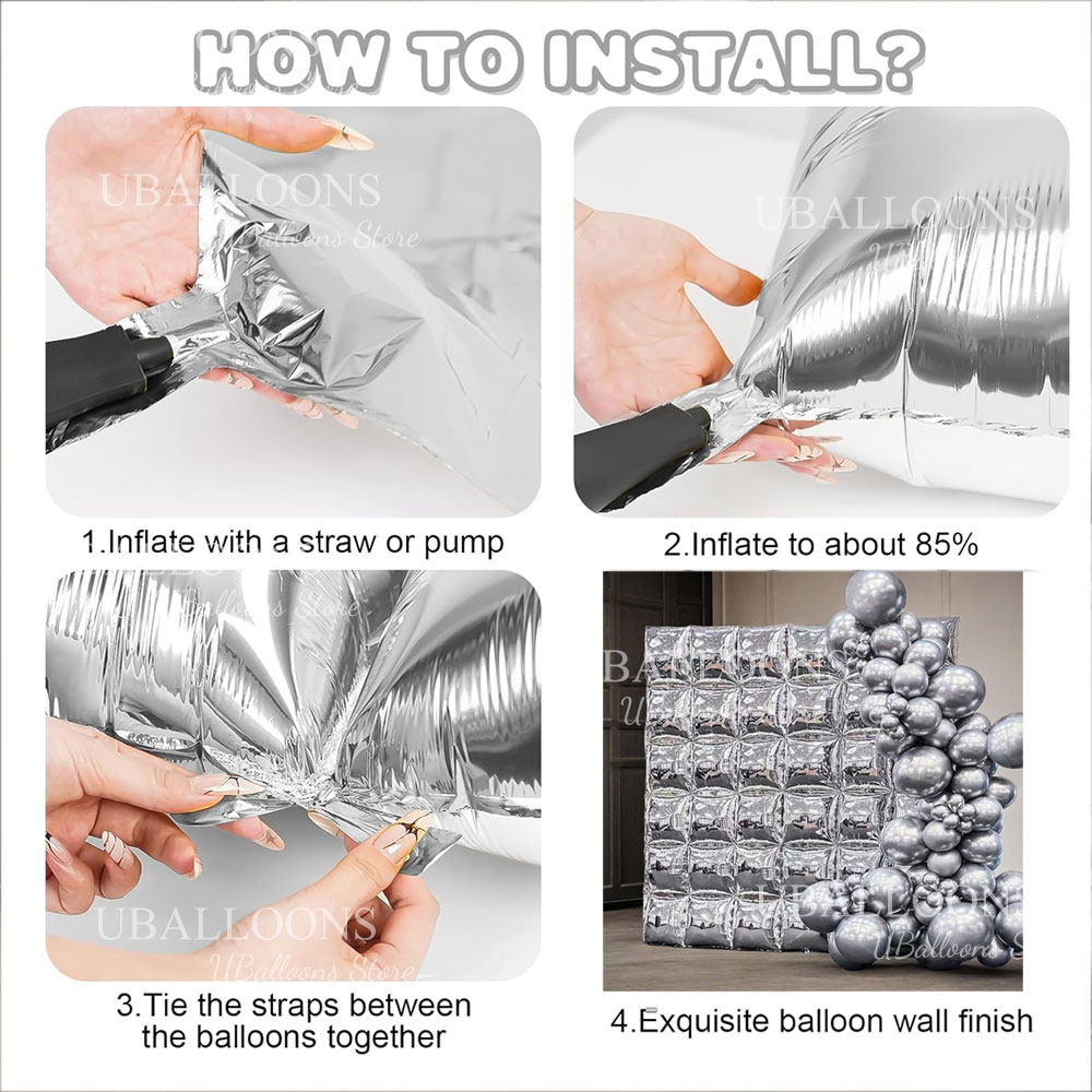 25/100 adet Gümüş Balonlar Gar - Balloon Arch Kit incelemesi ve fiyatı