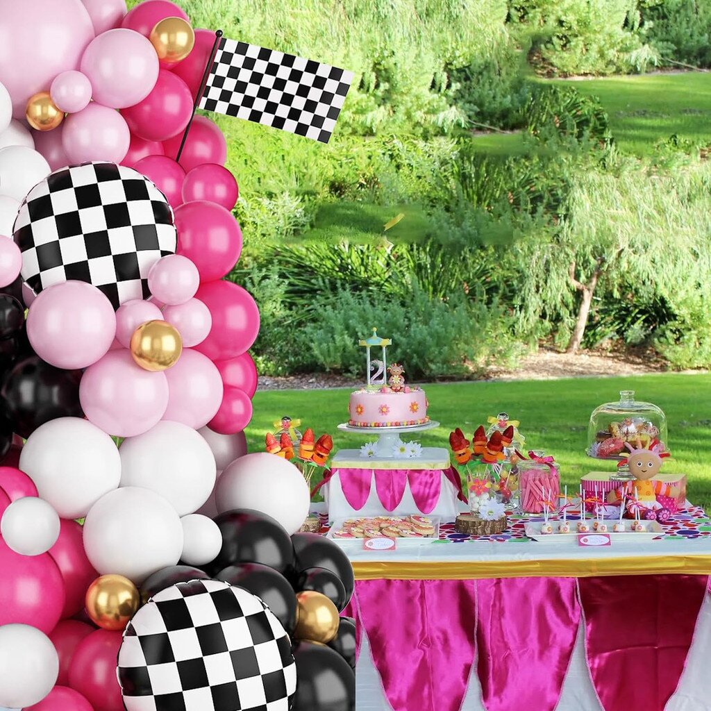 116 Parça Pembe Yarış Arabası  - Balloon Arch Kit incelemesi ve fiyatı