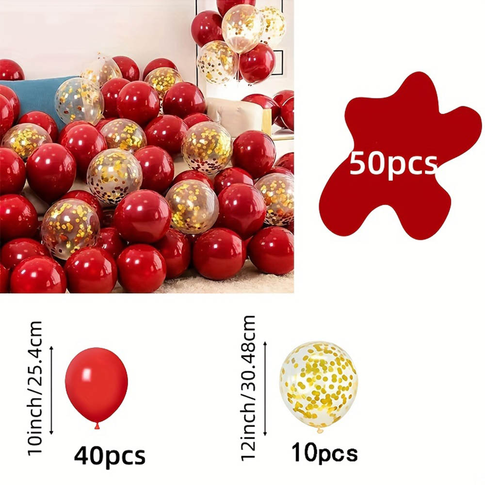 50 adet/paket Kırmızı Altın Ba - Balloon Arch Kit incelemesi ve fiyatı