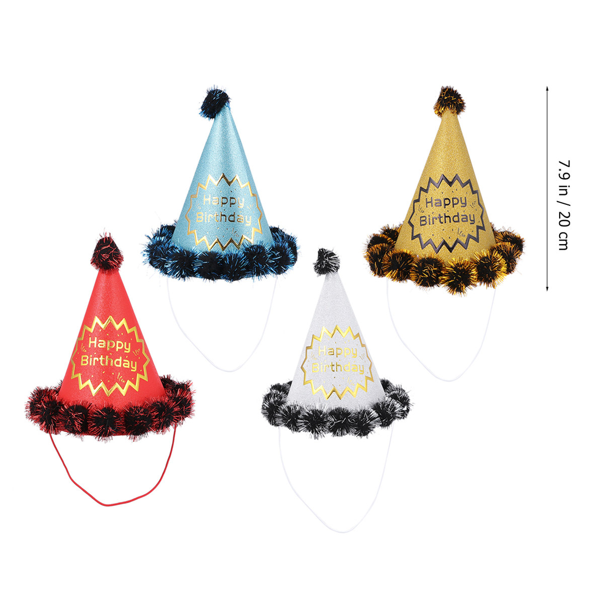 4 adet Simli Doğum Günü Şapkas - Party Hat Cone incelemesi ve fiyatı