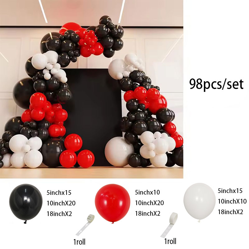 98 Adet Kırmızı ve Siyah Balon - Balloon Arch Kit incelemesi ve fiyatı