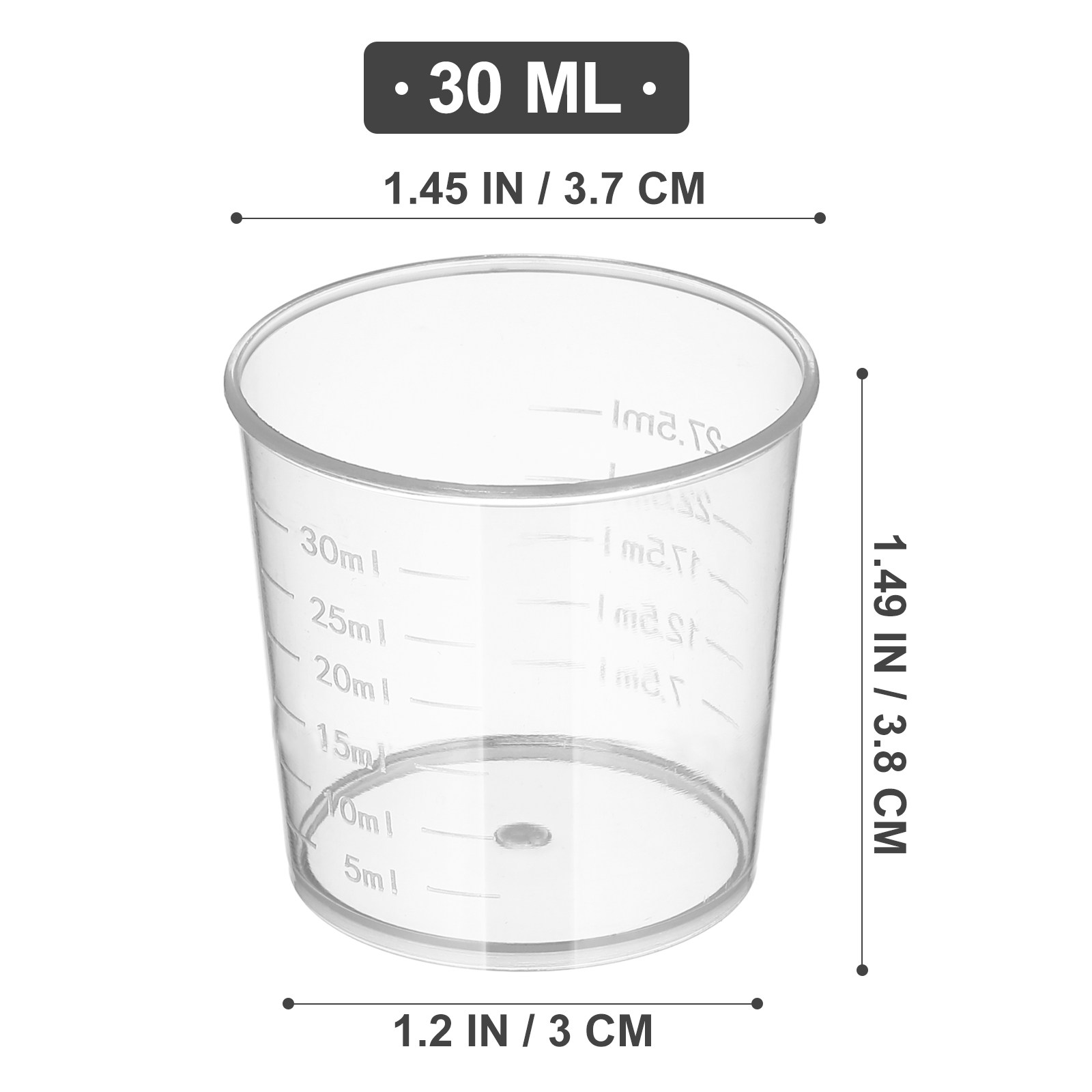 50 Adet 30Ml Plastik Ölçü Kabı - Plastic Cup 50Pcs incelemesi ve fiyatı